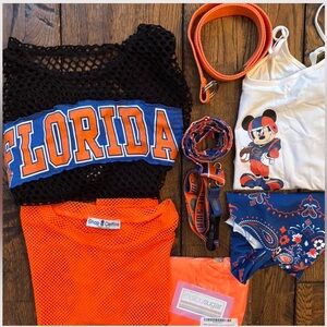 Bundle of University of Florida UF Gators Sportswear: Tees, Tank & Accessories